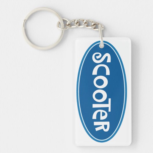 ニックネームのスクーターのkeychain キーホルダー (正面)