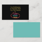 ニックネームは先生だがフルネームは先生 名刺 (正面/裏面)