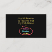 ニックネームは先生だがフルネームは先生 名刺 (正面)