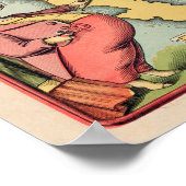 ニックネームを持つ統一された州の様式化された地図 ポスター (角)