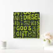 ニックネーム スクエア壁時計 (ホーム)