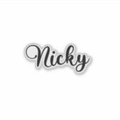 ニックネーム – 手書き書道 シール (正面)