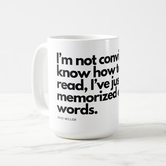 ニックミラー引用文 コーヒーマグカップ (正面左)