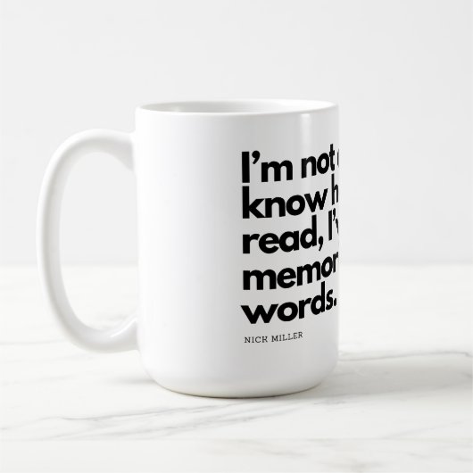 ニックミラー引用文 コーヒーマグカップ (左)