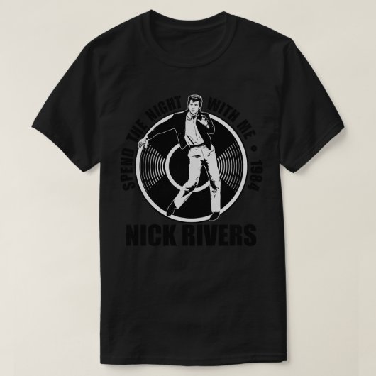 ニック・リバーズが一緒に夜を過ごす Tシャツ (デザイン正面)