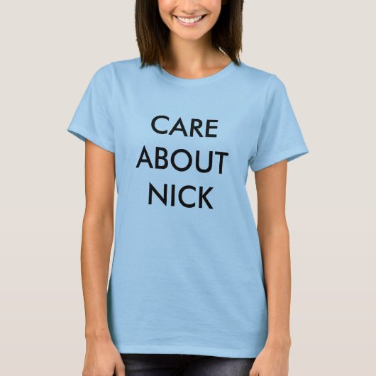 ニック(MCCARTHY)についての心配 Tシャツ (正面)