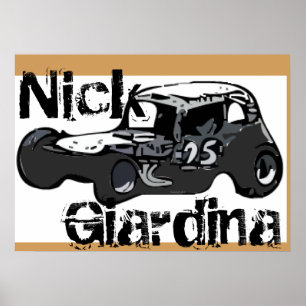 ニックGiardinaのクーペのStockcarによって変更されるレースカー ポスター