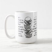 ニッケルのおもしろマグカップの十分のソックス コーヒーマグカップ (左)