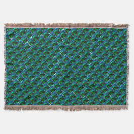 ニッケルグリッド下の緑のエメラルドと曲線 スローブランケット