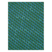 ニッケルグリッド下の緑のエメラルドと曲線 テーブルクロス (正面)
