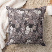 ニッケル・コイン・グラフィック クッション (ブランケット)