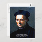 ニッコロ・マキャヴェリ「パワー」知恵引用文ギフト ポストカード (正面/裏面)