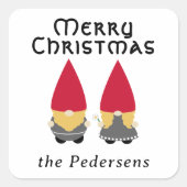 ニッセフォークパーソナライズされた- スクエアシール (正面)