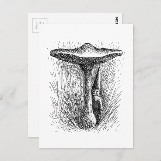 ニッセ小妖精や小人ー後部足台 ポストカード (正面/裏面)