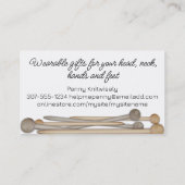 ニッター編み物の針糸ハンクホームズパン 名刺 (裏面)