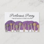 ニッター編み物の針糸ハンクホームズパン 名刺 (正面)