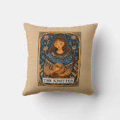 ニッター編み物クラフタータロットライフスタイルテーマ クッション (裏面)