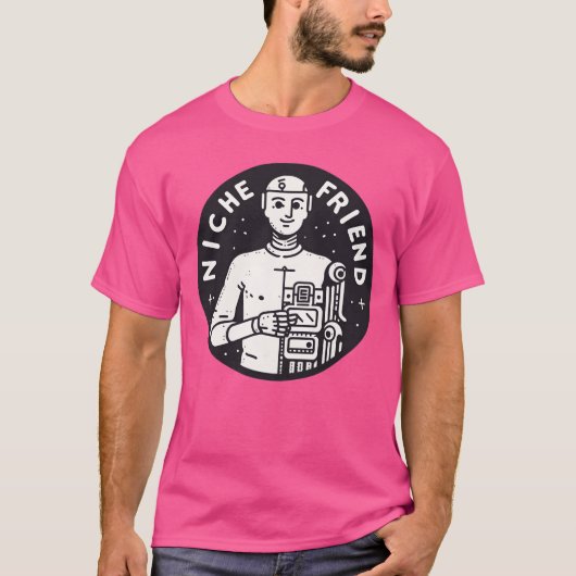 ニッチな友達 ロボット サイボーグ 人工知能b tシャツ (正面)