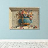 ニッチの花瓶 キャンバスプリント (インサイチュ (ウッドフロア))