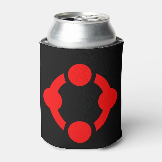 ニッチプライドフラッグ (黒) 缶クーラー (缶正面)
