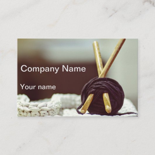 ニットおよびかぎ針編みの名刺 名刺 (正面)