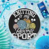 ニットが行くおもしろい編み物シャツニッタープライド ペーパープレート (パーティー)