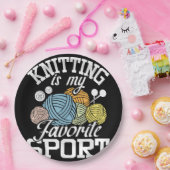 ニットが行くおもしろい編み物シャツニッタープライド ペーパープレート (パーティー)