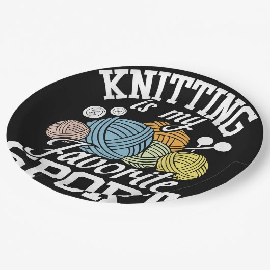 ニットが行くおもしろい編み物シャツニッタープライド ペーパープレート (アングル)