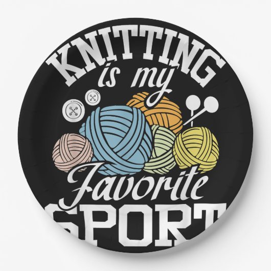 ニットが行くおもしろい編み物シャツニッタープライド ペーパープレート (正面)