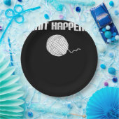 ニットが起こる – 編み物ニット編み針編み ペーパープレート (パーティー)