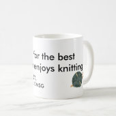 ニットのかぎ針編みのマグ コーヒーマグカップ (正面右)