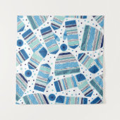 ニットのウィンターウェア：居心地の良いシームレスパターン。 タペストリー (正面(横))