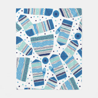 ニットのウィンターウェア：居心地の良いシームレスパターン。 フリースブランケット