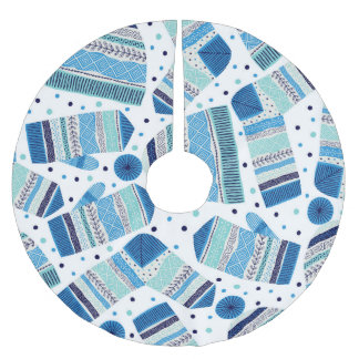 ニットのウィンターウェア：居心地の良いシームレスパターン。 ブラッシュドポリエステルツリースカート