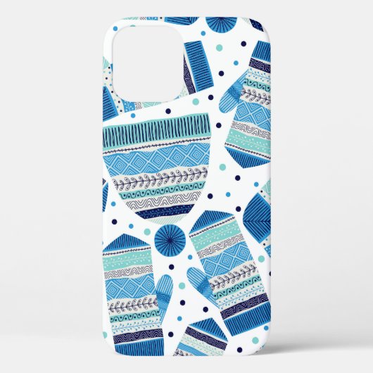 ニットのウィンターウェア:居心地の良いシームレスパターン。 Case-Mate iPhoneケース (裏面)