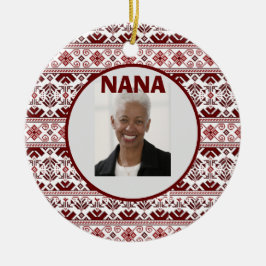 ニットのウクライナ民族パターン，クリスマス セラミックオーナメント