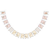 ニットのウッドランドベア小さな赤ちゃん女の子キューバシャワー バンティングフラッグ (全)