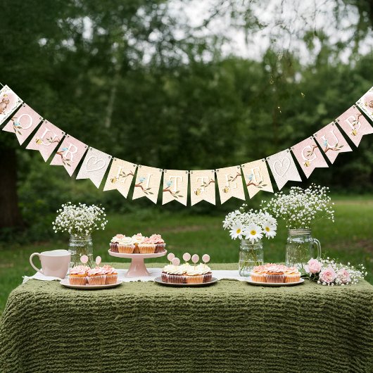 ニットのウッドランドベア小さな赤ちゃん女の子キューバシャワー バンティングフラッグ