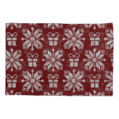 ニットのギフト:ヴィンテージ冬のパターン。 枕カバー (裏面)