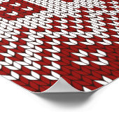 ニットのクリスマスヴィンテージのシームレスな装飾 ポスター (角)