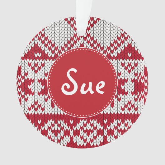 ニットのクリスマス オーナメント (正面)