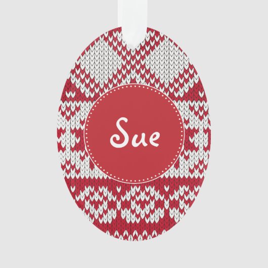 ニットのクリスマス オーナメント (正面)