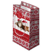 ニットのクリスマス スモールペーパーバッグ (正面アングル)