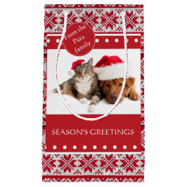 ニットのクリスマス スモールペーパーバッグ