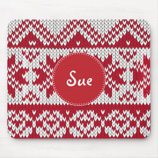 ニットのクリスマス マウスパッド (正面)