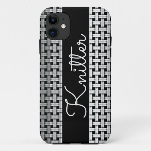 ニットのクロムパターン Case-Mate iPhoneケース (裏面)