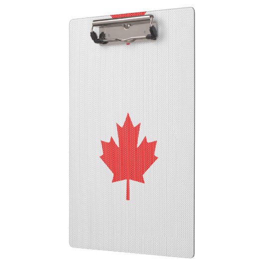 ニットのスタイルのカエデの葉の編み物のモチーフ クリップボード (左)