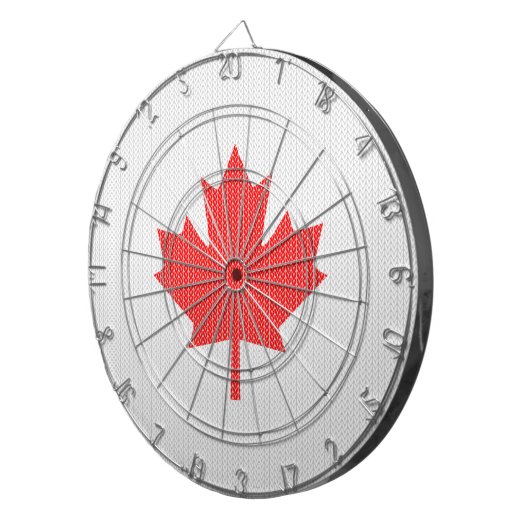 ニットのスタイルのカエデの葉の編み物のモチーフ ダーツボード (正面右)