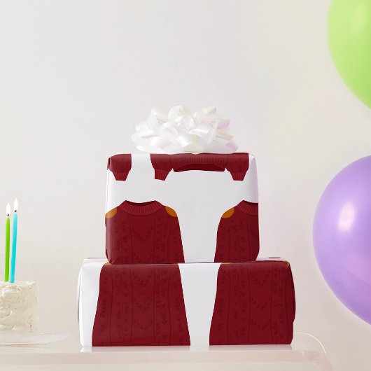 ニットのセーター ラッピングペーパー