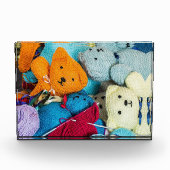 ニットのテディベアの写真 フォトブロック (正面)